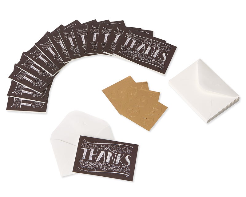 Papyrus Thank You Cards with Envelopes, Floral Chalkboard (14-Count) - Image 2